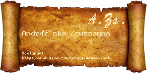 Andráska Zsuzsanna névjegykártya