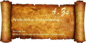 Andráska Zsuzsanna névjegykártya