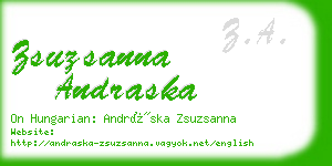 zsuzsanna andraska business card